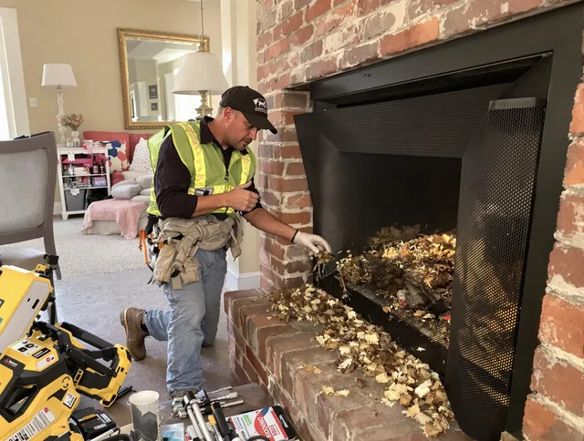 Safe screening installation by Cornelius Chimney Sweep in Cornelius, NC