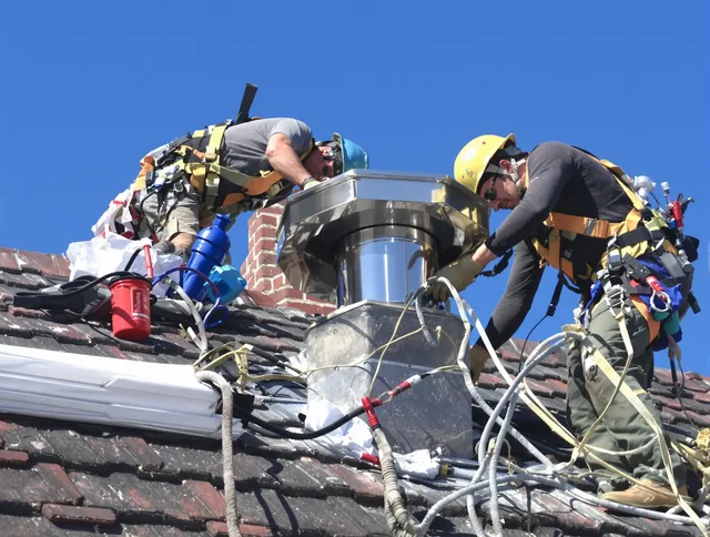 Protective chimney cap installed by Cornelius Chimney Sweep in Cornelius, NC