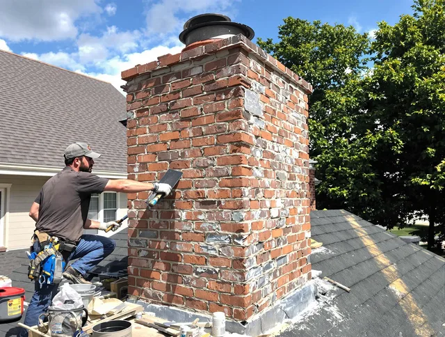 Completed chimney rebuild by Cornelius Chimney Sweep in Cornelius, NC