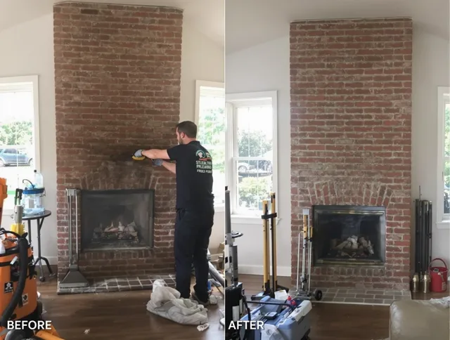 Finished chimney sweeping service by Cornelius Chimney Sweep in Cornelius, NC