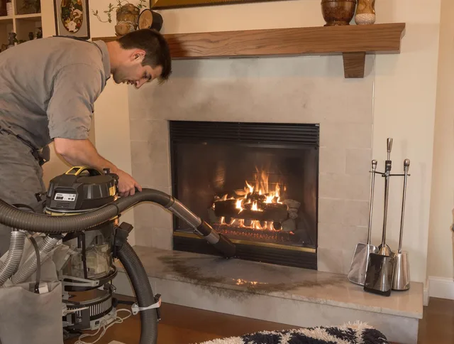 Routine fireplace upkeep by Cornelius Chimney Sweep in Cornelius, NC