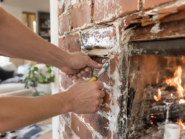 Routine fireplace repair by Cornelius Chimney Sweep in Cornelius, NC