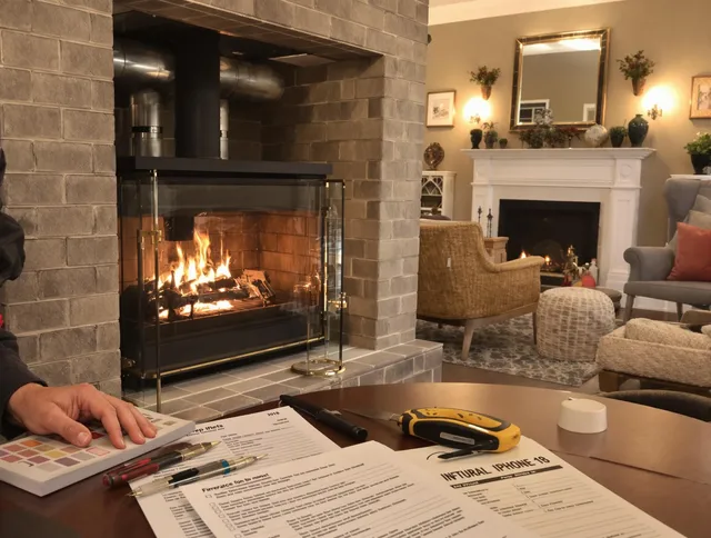 Cornelius Chimney Sweep verifying fireplace safety measures in Cornelius, NC
