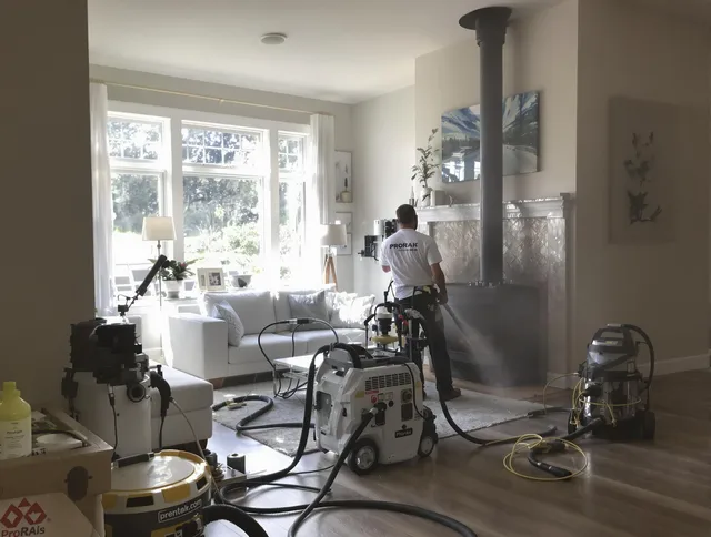 Soot removal service by Cornelius Chimney Sweep for a fireplace in Cornelius, NC